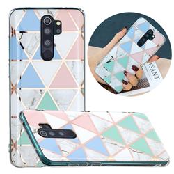 Fresh Triangle Painted Marble Electroplating Protective Case for Mi Xiaomi Redmi Note 8 Pro
