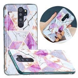 Purple and White Painted Marble Electroplating Protective Case for Mi Xiaomi Redmi Note 8 Pro