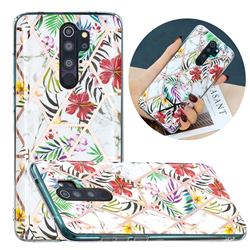 Tropical Rainforest Flower Painted Marble Electroplating Protective Case for Mi Xiaomi Redmi Note 8 Pro