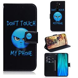 Not Touch My Phone PU Leather Wallet Case for Mi Xiaomi Redmi Note 8 Pro