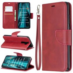 Classic Sheepskin PU Leather Phone Wallet Case for Mi Xiaomi Redmi Note 8 Pro - Red