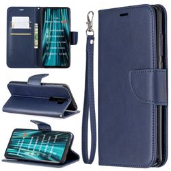 Classic Sheepskin PU Leather Phone Wallet Case for Mi Xiaomi Redmi Note 8 Pro - Blue