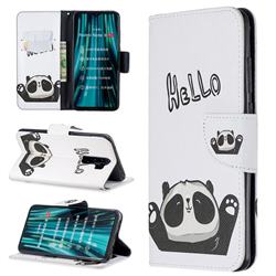 Hello Panda Leather Wallet Case for Mi Xiaomi Redmi Note 8 Pro
