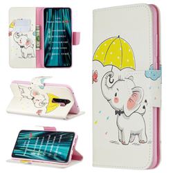 Umbrella Elephant Leather Wallet Case for Mi Xiaomi Redmi Note 8 Pro