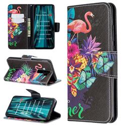 Flowers Flamingos Leather Wallet Case for Mi Xiaomi Redmi Note 8 Pro