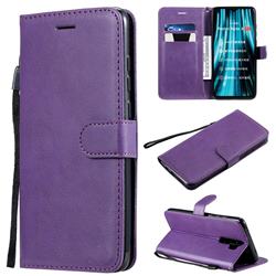 Retro Greek Classic Smooth PU Leather Wallet Phone Case for Mi Xiaomi Redmi Note 8 Pro - Purple