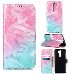 Pink Green Marble PU Leather Wallet Case for Mi Xiaomi Redmi Note 8 Pro