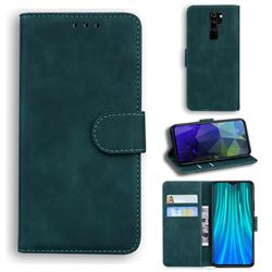 Retro Classic Skin Feel Leather Wallet Phone Case for Mi Xiaomi Redmi Note 8 Pro - Green