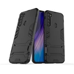 Armor Premium Tactical Grip Kickstand Shockproof Dual Layer Rugged Hard Cover for Mi Xiaomi Redmi Note 8T - Black