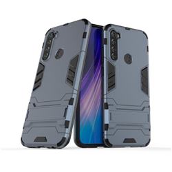 Armor Premium Tactical Grip Kickstand Shockproof Dual Layer Rugged Hard Cover for Mi Xiaomi Redmi Note 8T - Navy