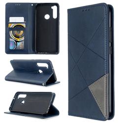 Prismatic Slim Magnetic Sucking Stitching Wallet Flip Cover for Mi Xiaomi Redmi Note 8T - Blue