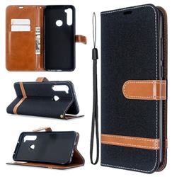 Jeans Cowboy Denim Leather Wallet Case for Mi Xiaomi Redmi Note 8T - Black