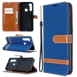 Jeans Cowboy Denim Leather Wallet Case for Mi Xiaomi Redmi Note 8T - Sapphire