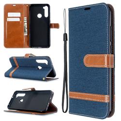 Jeans Cowboy Denim Leather Wallet Case for Mi Xiaomi Redmi Note 8T - Dark Blue