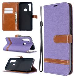Jeans Cowboy Denim Leather Wallet Case for Mi Xiaomi Redmi Note 8T - Purple