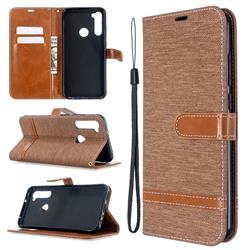 Jeans Cowboy Denim Leather Wallet Case for Mi Xiaomi Redmi Note 8T - Brown