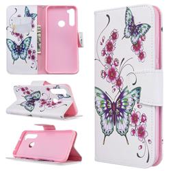 Peach Butterflies Leather Wallet Case for Mi Xiaomi Redmi Note 8T