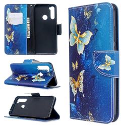 Golden Butterflies Leather Wallet Case for Mi Xiaomi Redmi Note 8T