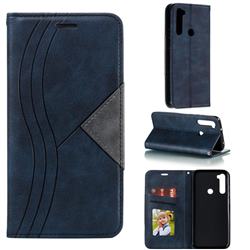 Retro S Streak Magnetic Leather Wallet Phone Case for Mi Xiaomi Redmi Note 8T - Blue