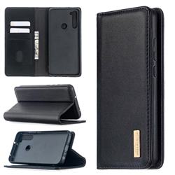 Binfen Color BF06 Luxury Classic Genuine Leather Detachable Magnet Holster Cover for Mi Xiaomi Redmi Note 8T - Black