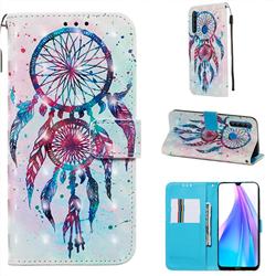 ColorDrops Wind Chimes 3D Painted Leather Wallet Case for Mi Xiaomi Redmi Note 8T