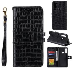 Luxury Crocodile Magnetic Leather Wallet Phone Case for Mi Xiaomi Redmi Note 8T - Black