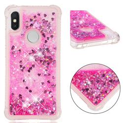Dynamic Liquid Glitter Sand Quicksand TPU Case for Mi Xiaomi Redmi S2 (Redmi Y2) - Pink Love Heart