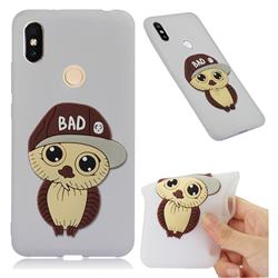 Bad Boy Owl Soft 3D Silicone Case for Mi Xiaomi Redmi S2 (Redmi Y2) - Translucent White