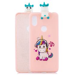 Music Unicorn Soft 3D Climbing Doll Soft Case for Mi Xiaomi Redmi S2 (Redmi Y2)