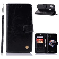 Luxury Retro Leather Wallet Case for Mi Xiaomi Redmi S2 (Redmi Y2) - Black