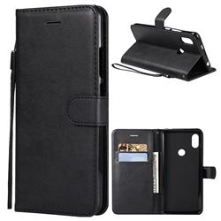 Retro Greek Classic Smooth PU Leather Wallet Phone Case for Mi Xiaomi Redmi S2 (Redmi Y2) - Black