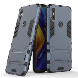 Armor Premium Tactical Grip Kickstand Shockproof Dual Layer Rugged Hard Cover for Xiaomi Mi Mix 3 - Navy