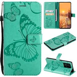 Embossing 3D Butterfly Leather Wallet Case for Xiaomi Mi Mix 4 - Green
