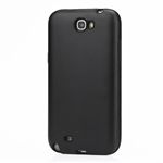 Silicone and Aluminum Case for Samsung Galaxy Note 2 N7100 Case / Note II N7100 - Black