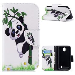 Bamboo Panda Leather Wallet Case for Nokia 1