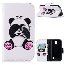 Lovely Panda Leather Wallet Case for Nokia 1