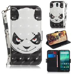 Angry Bear 3D Painted Leather Wallet Phone Case for Nokia 1.3