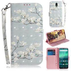 Magnolia Flower 3D Painted Leather Wallet Phone Case for Nokia 1.3