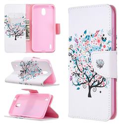 Colorful Tree Leather Wallet Case for Nokia 1.3