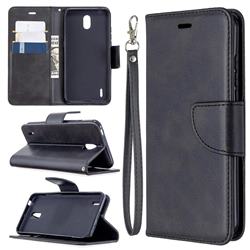 Classic Sheepskin PU Leather Phone Wallet Case for Nokia 1.3 - Black
