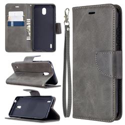 Classic Sheepskin PU Leather Phone Wallet Case for Nokia 1.3 - Gray