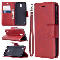 Classic Sheepskin PU Leather Phone Wallet Case for Nokia 1.3 - Red