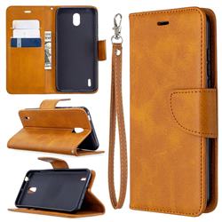 Classic Sheepskin PU Leather Phone Wallet Case for Nokia 1.3 - Yellow
