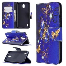 Purple Butterfly Leather Wallet Case for Nokia 1.3