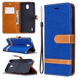 Jeans Cowboy Denim Leather Wallet Case for Nokia 1.3 - Sapphire