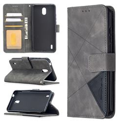 Binfen Color BF05 Prismatic Slim Wallet Flip Cover for Nokia 1.3 - Gray