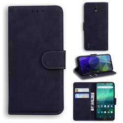 Retro Classic Skin Feel Leather Wallet Phone Case for Nokia 1.3 - Black