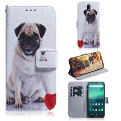 Pug Dog PU Leather Wallet Case for Nokia 1.3