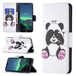 Lovely Panda Leather Wallet Case for Nokia 1.4