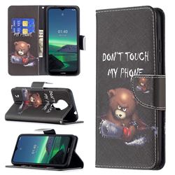 Chainsaw Bear Leather Wallet Case for Nokia 1.4